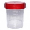 Pojemnik na mocz PP z czerwoną nakrętką 120ml niejałowy, 100szt./op.