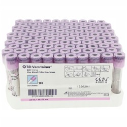 Probówka morfologiczna EDTA K2 plast., BD Vacutainer 2ml 13x75mm 100szt/op 368841