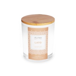 Świeca z wosku sojowego w szkle- LATO SOPOT (orchidea, różowy piasek), 280ml