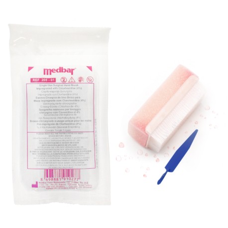 Szczotka chirurgiczna z chlorheksydyną