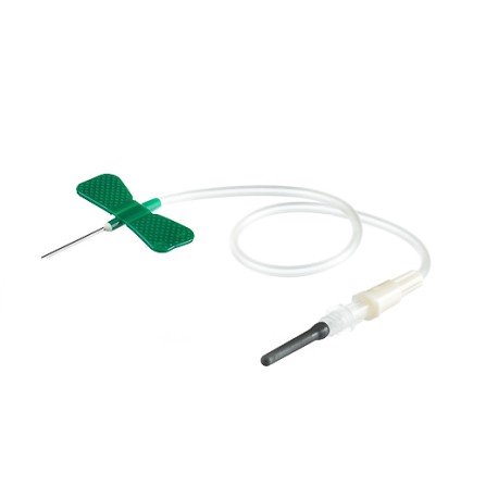 Igła motylkowa + Luer adapter Vacuette (Grainer), 21G (0,8x19mm) z wężykiem 7,5” (19cm), ref:450066, 1op./50szt.