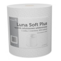 Ręcznik fryzjerski / Czyściwo celulozowo-włókninowe Luna Soft Plus, 400 listków, 1,4kg 1 rolka (19410)