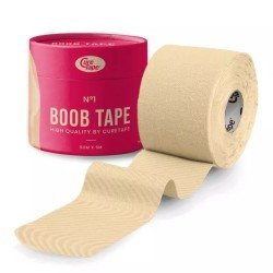 Taśma Boob Tape- elastyczna taśma modelująca i podtrzymująca biust z nasutnikami, kolor beżowy, 5cmx5m, REF:1055.10.22, 1szt.