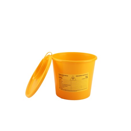 Pojemnik na odpady medyczne Intergos 1L, żółty, 1szt.