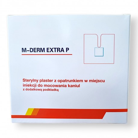 Plaster do mocowania wenflonów, kaniul z opatrunkiem M-DERM EXTRA P (8x6cm), 50szt./op.