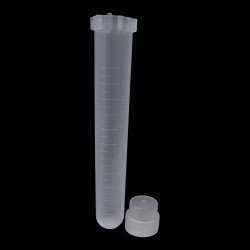 Probówka PP 11ml 16x96mm okrągłodenna z kołnierzem, z podziałką z korkiem 100szt/op