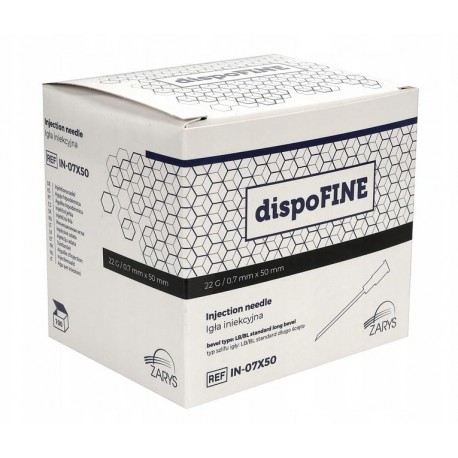 Igła iniekcyjna DispoFine 21G (0,7x50mm), 100szt./op.
