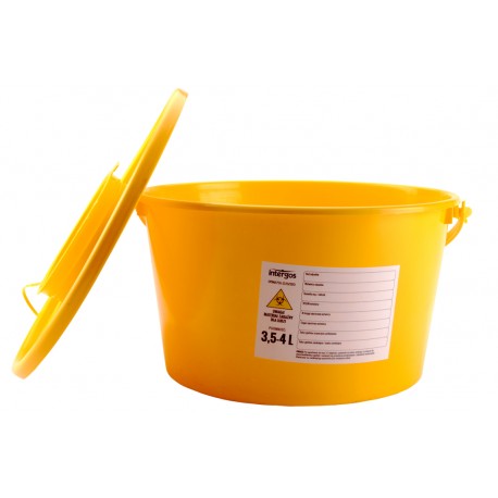 Pojemnik na odpady medyczne Intergos 3,5-4L, żółty, 1szt.