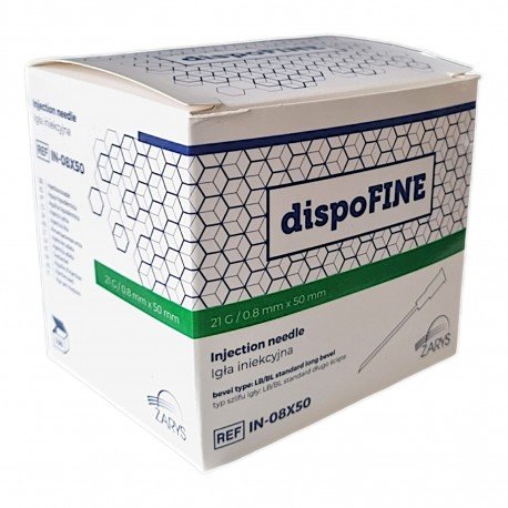 Igła iniekcyjna j.u. DispoFine 0,8x50mm 100szt/op