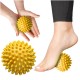 Piłka do masażu i rehabilitacji z kolcami 10cm, żółta, 1szt.
