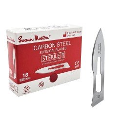 Ostrze chirurgiczne do skalpela Swann Morton nr 18 stal węglowa, 100szt./op. Ref: 0223