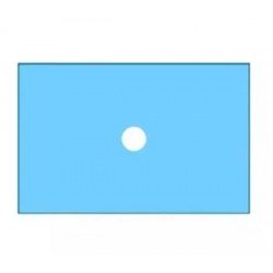 Serweta chirurgiczna z włókniny jałowa, z etykietą 75x75cm, przylepny otwór 6x8cm, Opero Drape, 1szt.