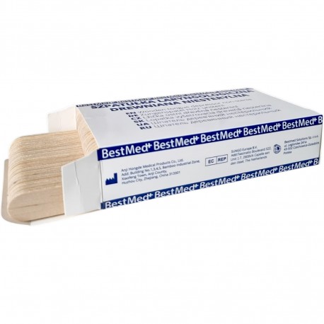 Szpatułka laryngologiczna drewniana Bestmed, niejałowa, 100szt./op.