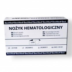 Nożyki/Lancety hematologiczne Bestmed, 200szt./op.