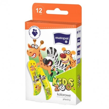 Plastry z opatrunkiem Kids Zoo, 12szt./op.