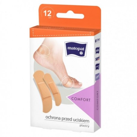 Plastry o gąbczastym podłożu Comfort ochrona przedPlastry z opatrunkiem o gąbczastym podłożu Comfort Mix, 12szt./op.