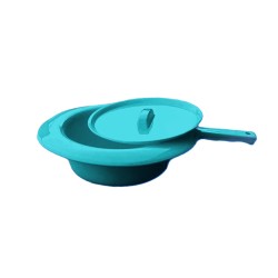 Basen sanitarny europejski z pokrywą, turkusowy, 1500ml