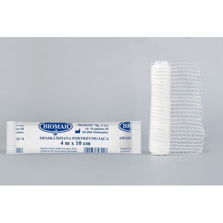 Bandaż, opaska dziana podtrzymująca Biomar (10cmx4m), 1szt.