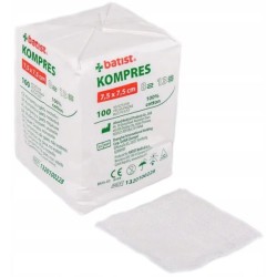 Kompres gazowy Batist (7,5x7,5cm) 8W - 13N, niejałowy, 100szt./op.