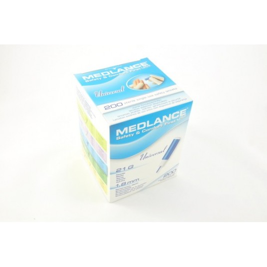 Nakłuwacz/Lanceta Medlance Plus Universal (niebieski) 21Gx1,8mm, 200szt./op.
