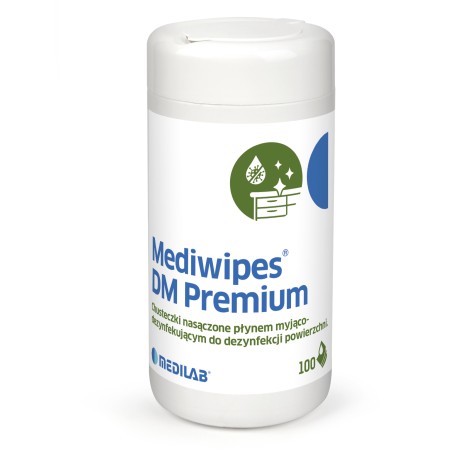 Chusteczki nasączone dezynfekująco-myjące, Medwipes DM, 100szt/op