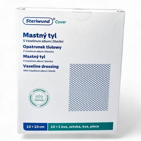 Opatrunek tiulowy z wazeliną Steriwund (10x10cm), sterylny, 10szt./op.