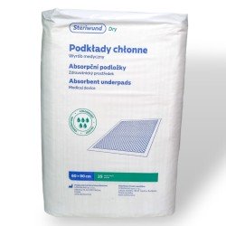 Podkład chłonny, nieprzemakalny Steriwund (60x90cm), 25szt./op.