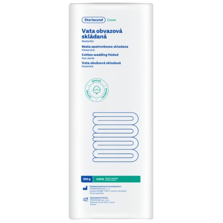Wata opatrunkowa, składana Steriwund 100% bawełna, 200g