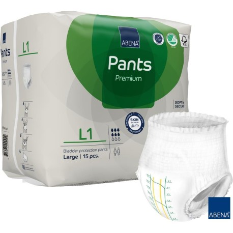 Majtki chłonne Abena Pants L1 Premium (rozm. L), 15szt./op.