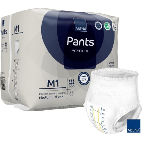 Majtki chłonne Abena Pants M1 Premium (rozm. M), 15szt./op.