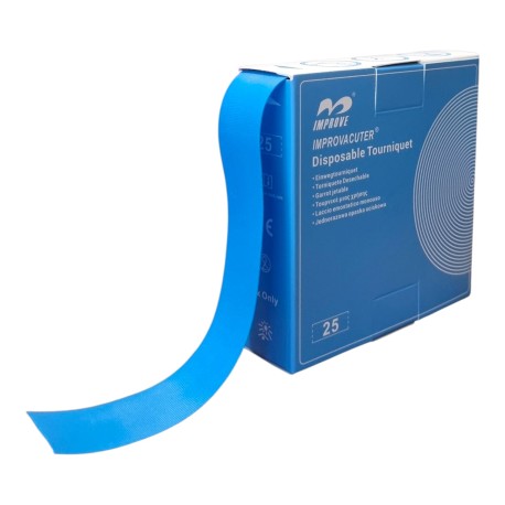 Staza bezlateksowa w rolce Improve, niebieska, 25szt./op.