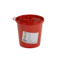 Pojemnik na odpady szpitalne Intergos 2L, czerwony, 1szt.