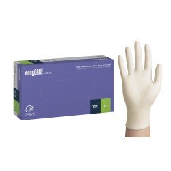 Rękawice lateksowe, pudrowane EasyCare Latex (Rozm. L), białe, 100szt./op.