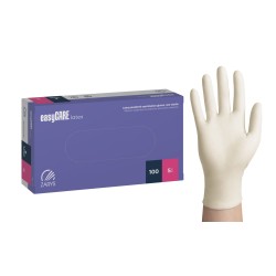 Rękawice lateksowe, pudrowane EasyCare Latex (Rozm. S), białe, 100szt./op.