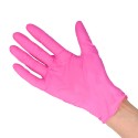 Rękawice nitrylowe bezpudrowe EasyCare różowe (Rozm. M), 100szt./op.