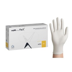 Rękawice nitrylowe, bezpudrowe easyCare Białe rozm. M, 100szt./op.