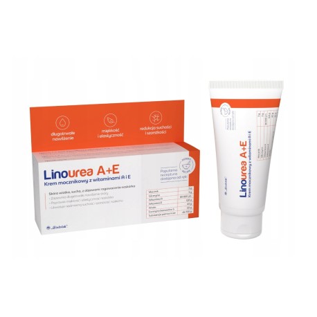 Krem mocznikowy z witaminami A+E Linourea 6%, 50g