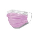 Maseczka chirurgiczna 3W Ampri Med-Comfort z gumką typ IIR, z włókniny, różowa, 50szt./op.