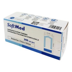 Torebki foliowo-papierowe Softmed (57x105mm) do sterylizacji, 200szt./op.