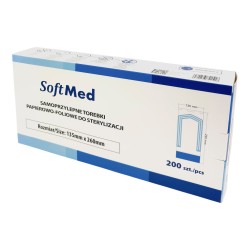 Torebki foliowo-papierowe Softmed (135x260mm) do sterylizacji, 200szt./op.