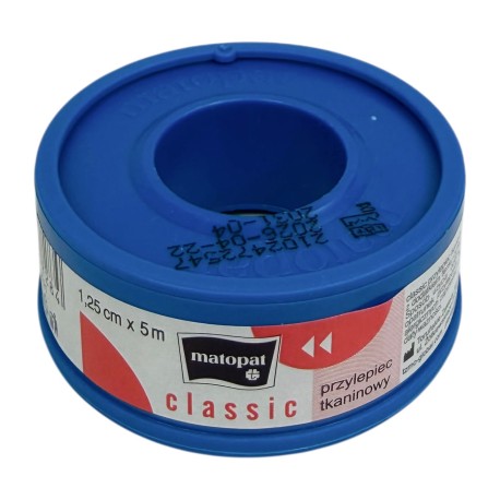 Przylepiec, plaster materiałowy z nakładką CLASSIC (1,25cmx5m), 1 szt.