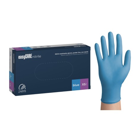 Rękawice nitrylowe PF easyCare Niebieskie (Rozm. XS), 100szt./op.