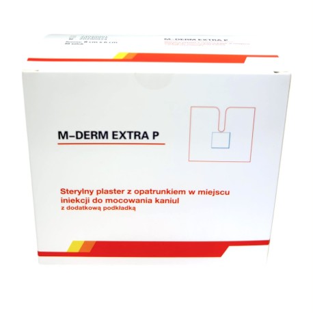 Plaster do mocowania wenflonów, kaniul z opatrunkiem M-DERM EXTRA P (8x6cm), 50szt./op.
