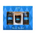 Apis MY HAPPINESS, Zestaw Świąteczny: żel pod prysznic 300ml + balsam 300ml + świeczka 70g
