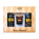 Apis MYSTIC OUD, Zestaw Świąteczny: żel pod prysznic 300ml + balsam 300ml + świeczka 70g