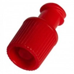 Korek luer lock, stoper czerwony BIOMEDICO, 1szt.