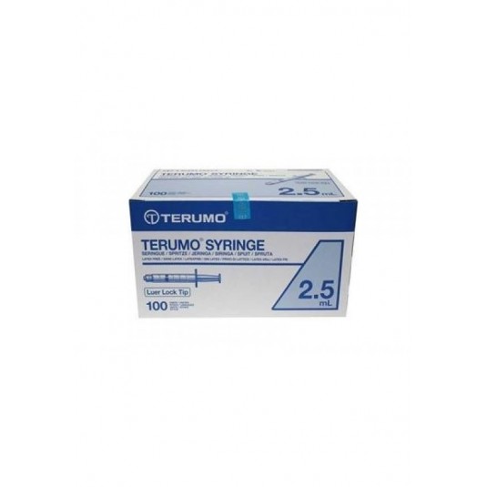 Strzykawka trzyczęściowa luer lock Terumo 2,5ml, 100szt/op