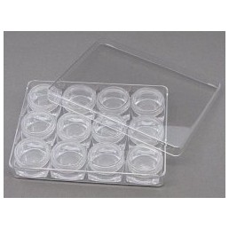 Zestaw słoiczków 12szt + kasetka, pojemniki - 1kpl