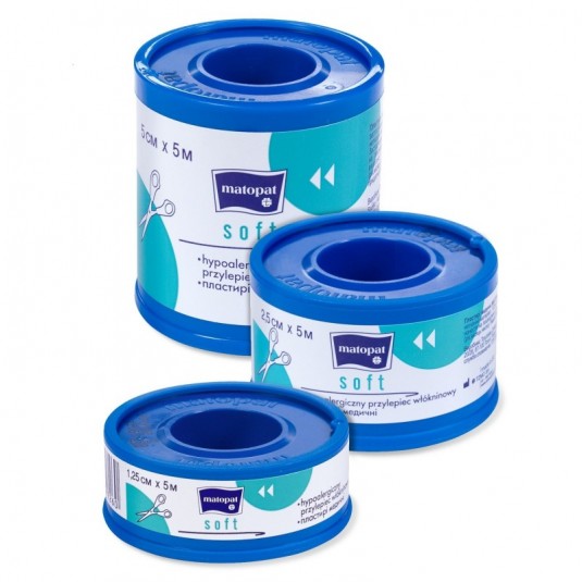 Przylepiec, plaster włókninowy z nakładką SOFT 5cm x 5m, 1szt.