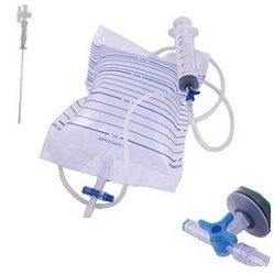 Zestaw do punkcji jamy opłucnej (paracentezy) z kranikiem, 3 igły